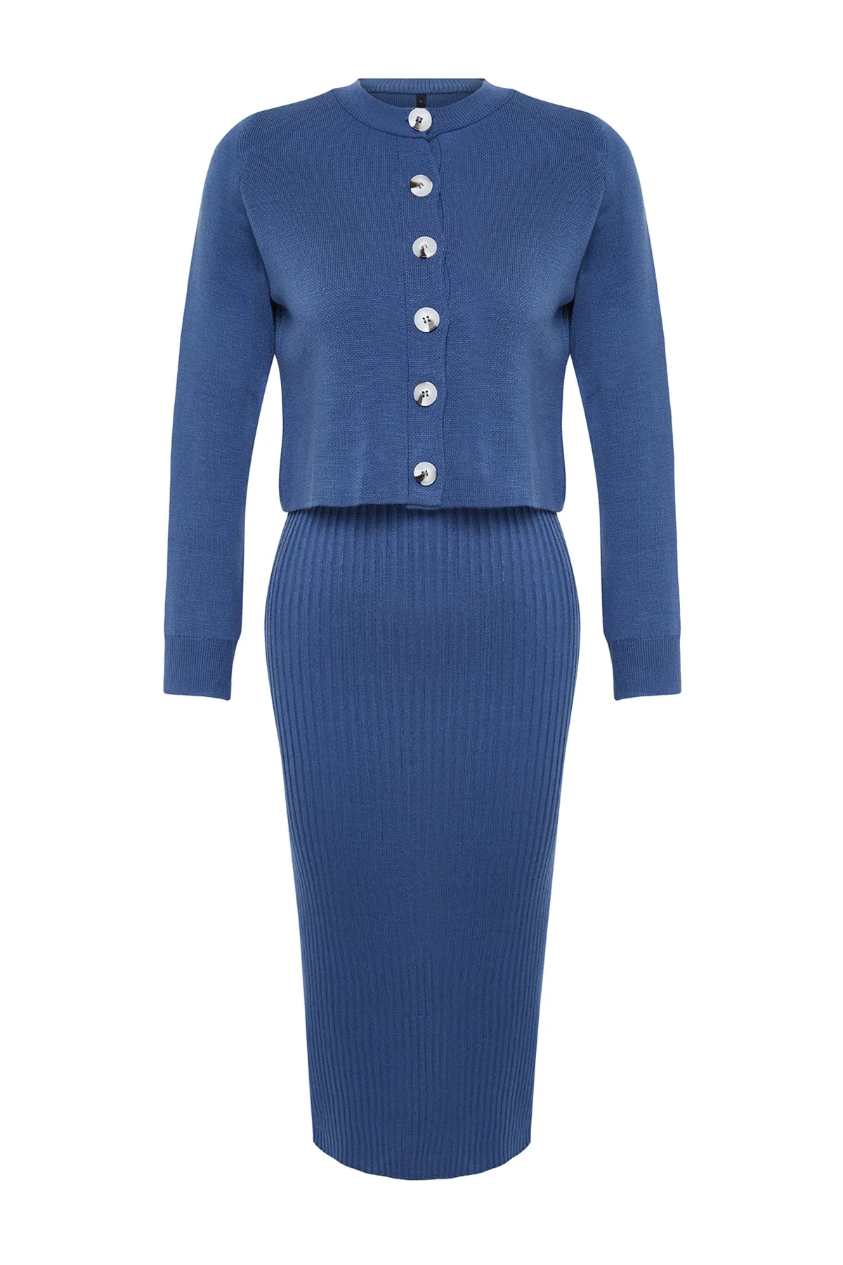 Trendyol Collection  Indigo-Einfarbig TWOSS23EL00738