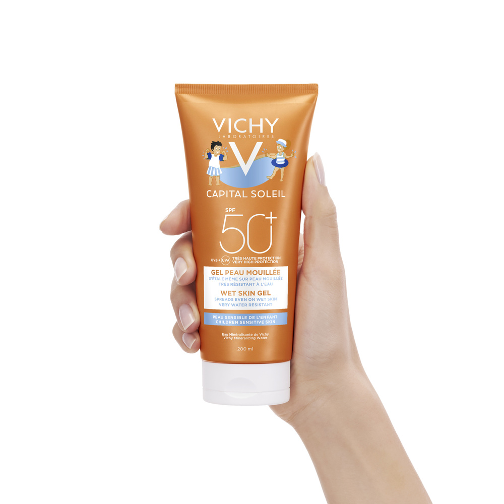 Vichy Gel peau mouillée enfant SPF50+ 200ml Gel peau mouillée enfant SPF50+