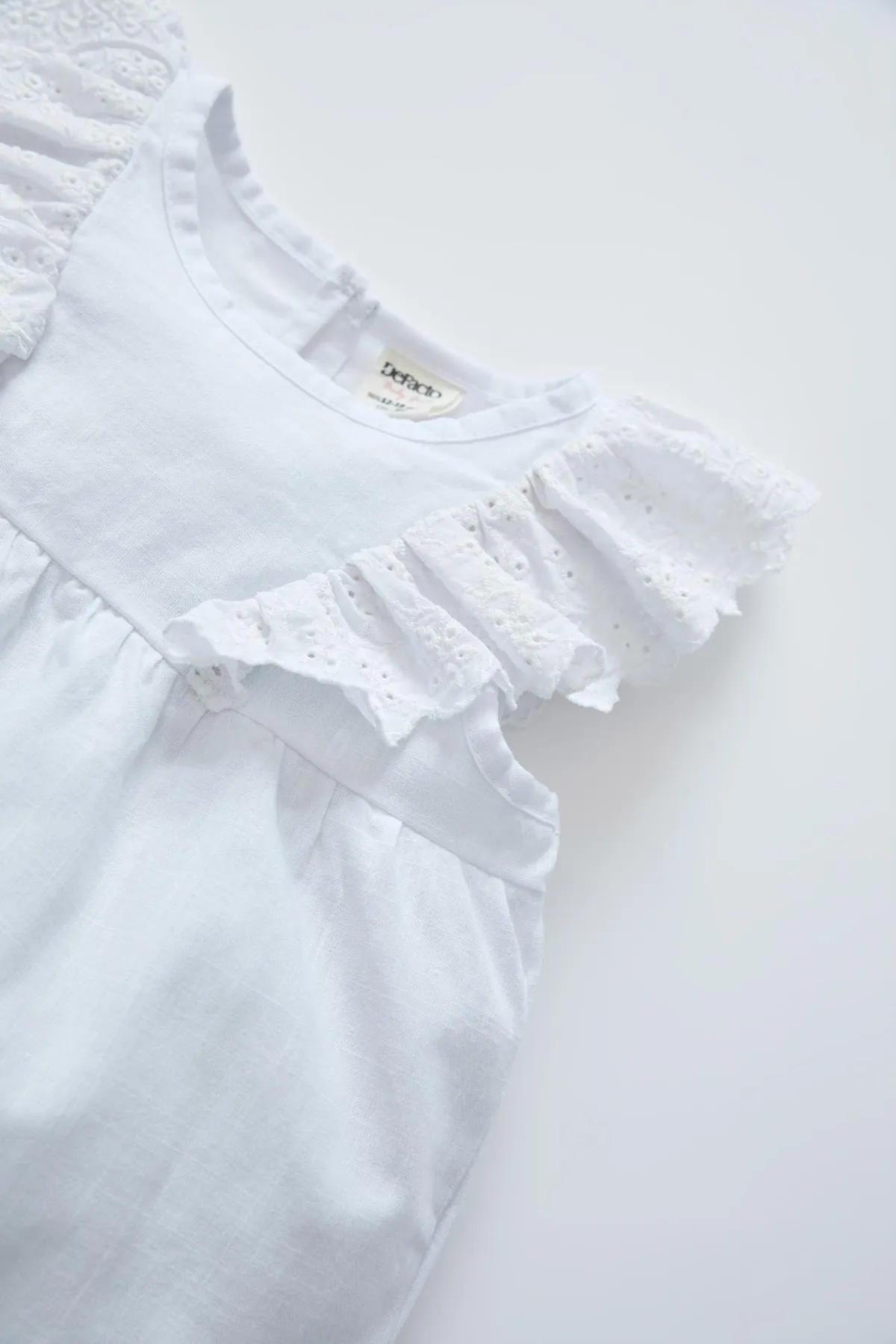 DeFacto  Baby-Mädchen-Baumwoll-Volantblusen-Shorts im 2er-Set