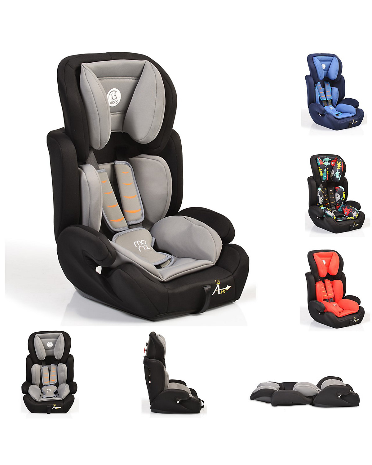 Kindersitz Ares Gruppe 1/2/3 (9-36 kg) 1 bis 12 Jahre Kindersitze