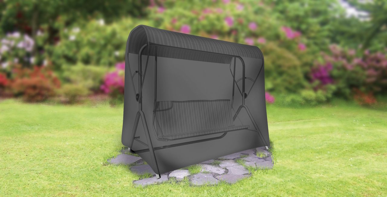 Tepro Universal Abdeckhaube - Gartenschaukel 2 Sitzer, schwarz