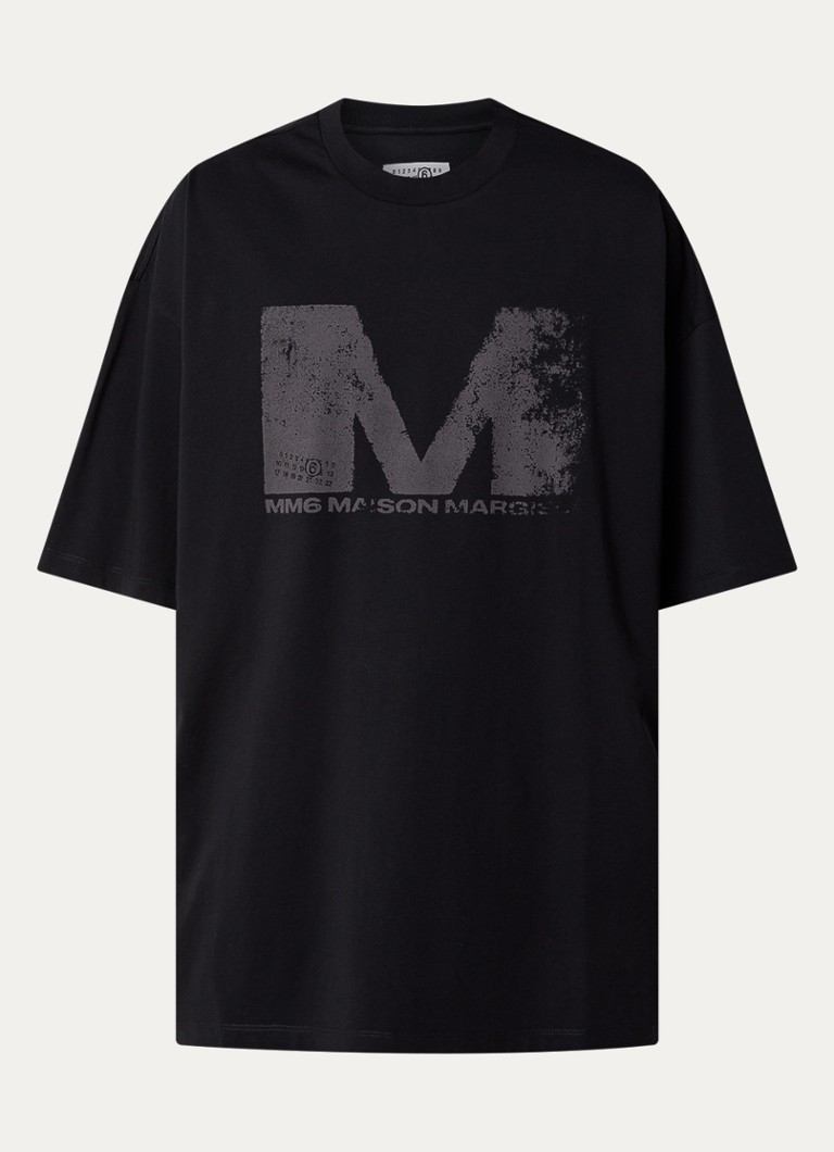MM6 Oversized T-krekls ar logotipa apdruku