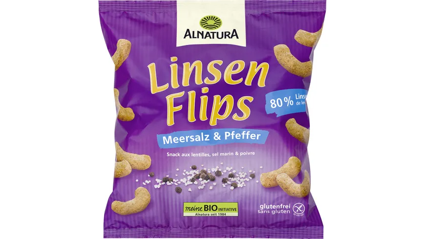 Alnatura Bio Linsenflips Meersalz & Pfeffer 75 g
