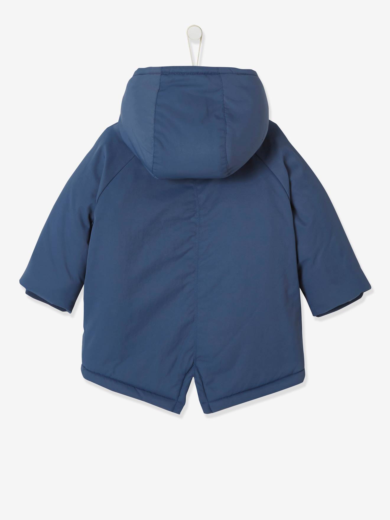 Parka doublée bébé à capuche cannelle