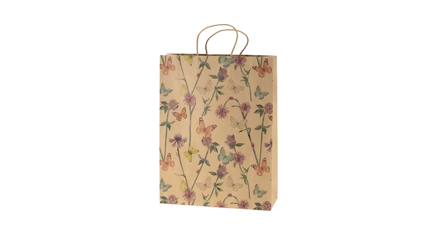 Rössler Geschenktasche Aquarell-Wiese Kraft midi