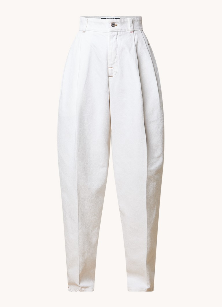 Calça jeans Jacquemus de cintura alta e modelagem afunilada com lavagem colorida.