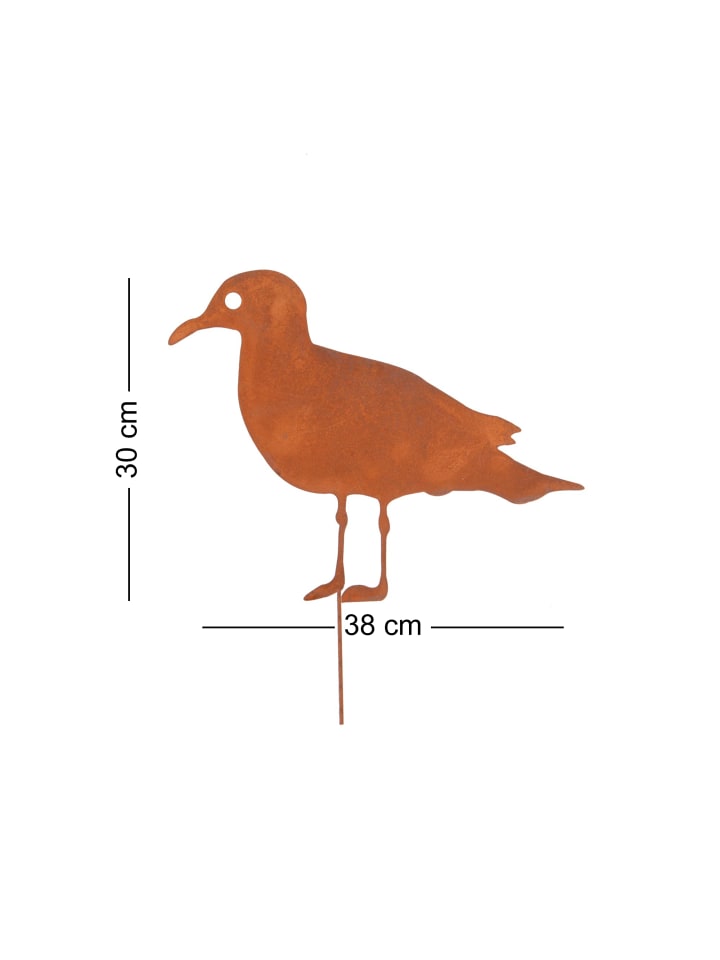UNUS 2er Set Gartenstecker Rost Möwen in Braun günstig kaufen onesize
