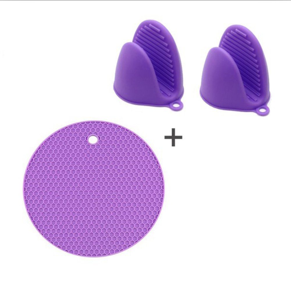 Fokelyi Topfhandschuhe Mini-Ofenhandschuh Und Mehrzweck-Trockenuntersetzer,3 Stück