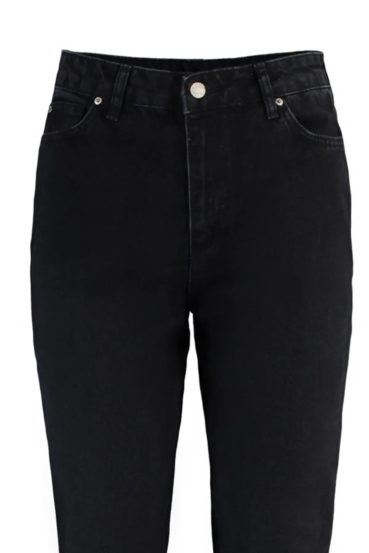 Trendyol Collection  Schwarze, nachhaltigere Bootcut-Jeans mit hoher Taille TWOAW23JE00351