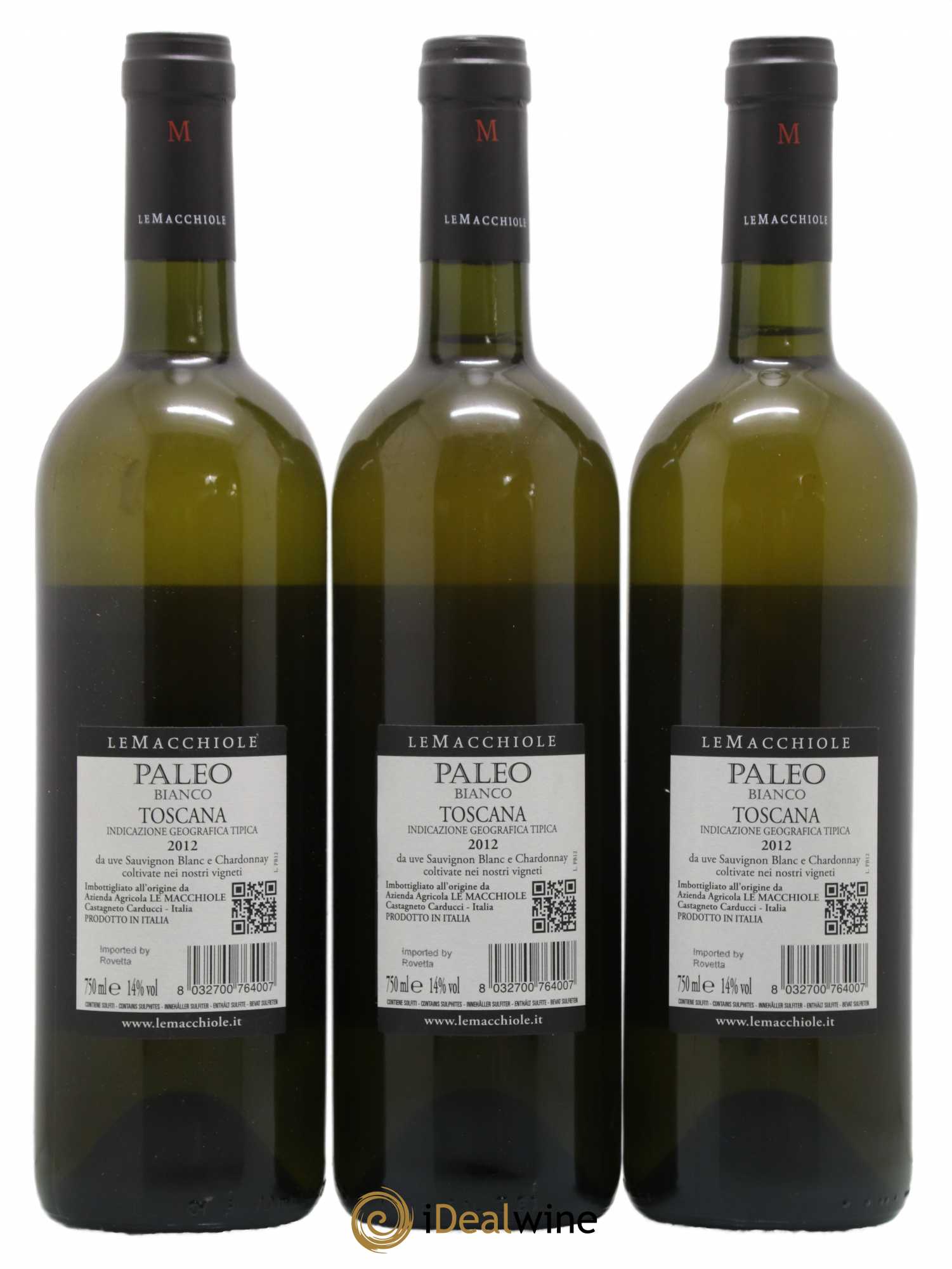 Italie Le Macchiole Paleo 2012 - Lot de 3 Bouteilles