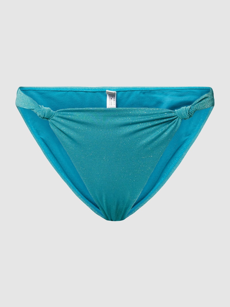 Bikini-Slip mit Glitzer-Effekt in türkis