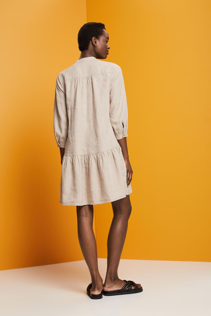 Mini-Hemdblusenkleid, 100 % Leinen