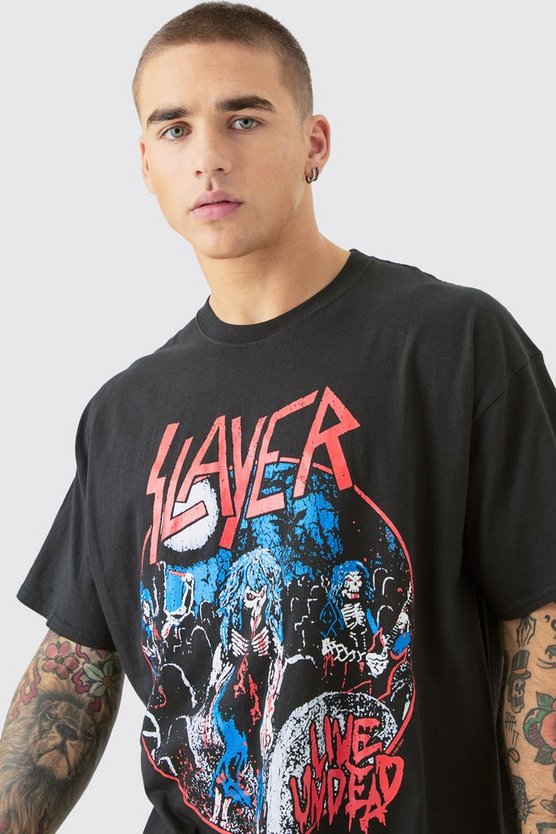 Oversize T-Shirt mit lizenziertem Slayer Band Print