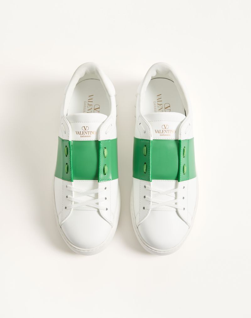 Baskets ouvertes en cuir de veau