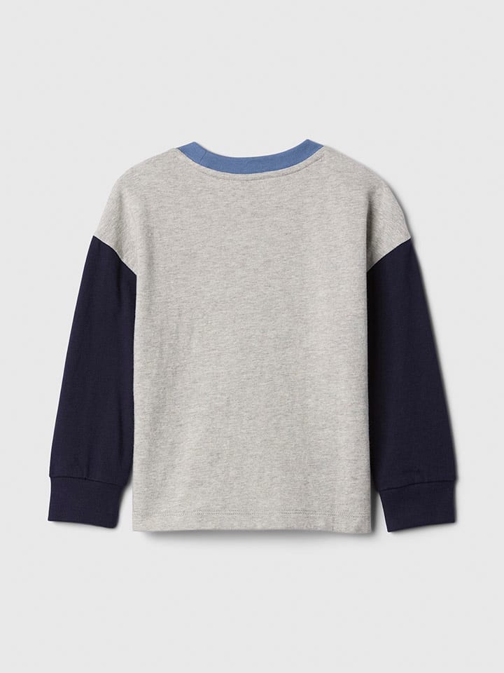 GAP Longsleeve in Grau/ Dunkelblau günstig kaufen