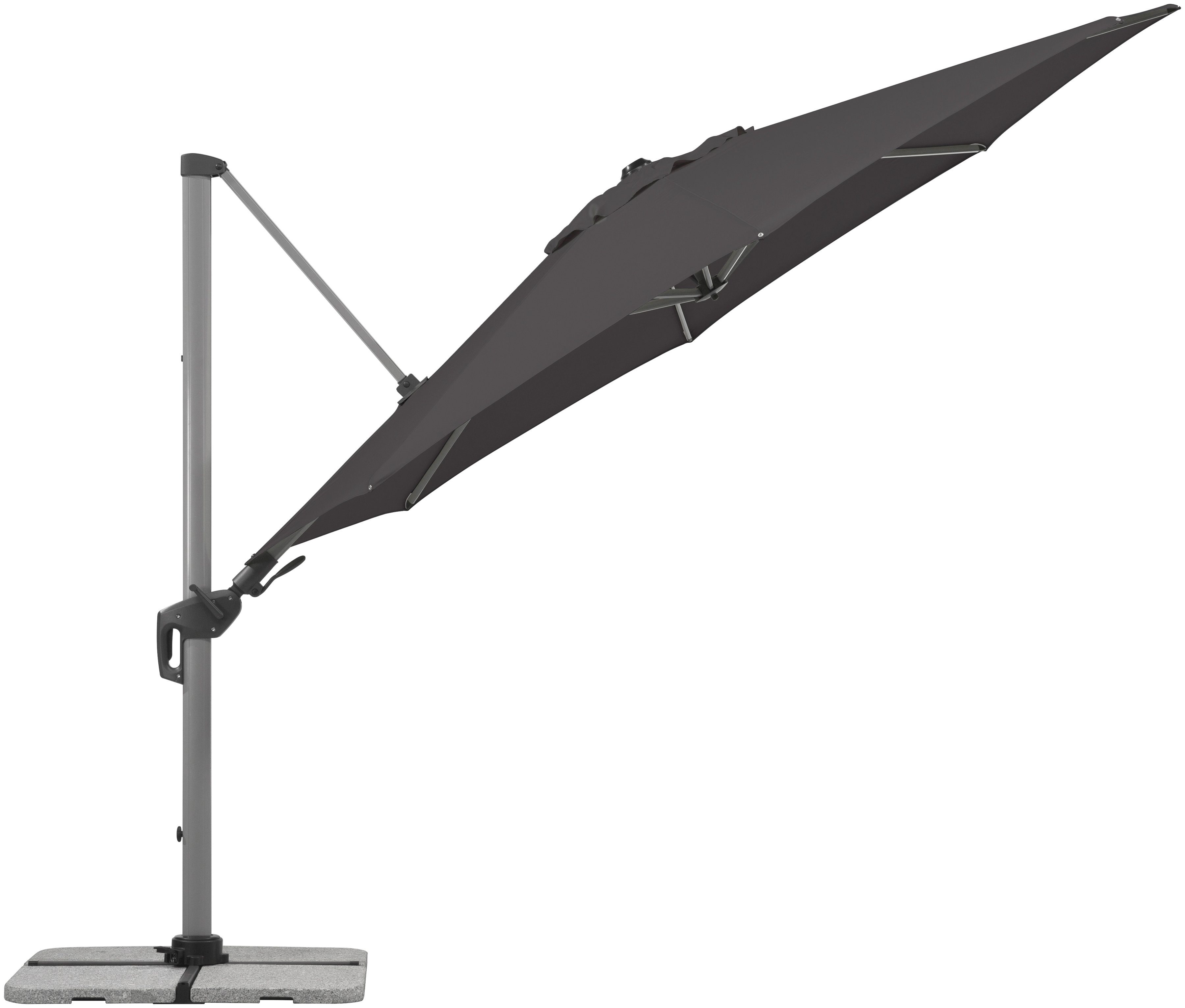 Schneider Schirme Ampelschirm Bermuda, LxB: 410x342 cm, mit Schirmständer, ohne Wegeplatten