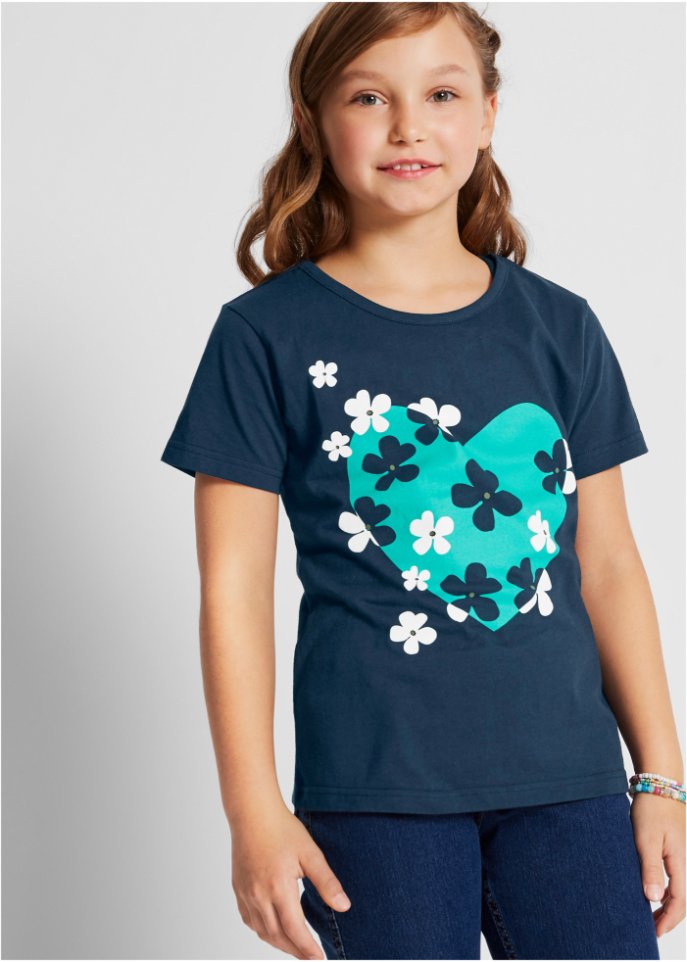 Mädchen T-Shirt (2er Pack) aus Bio-Baumwolle