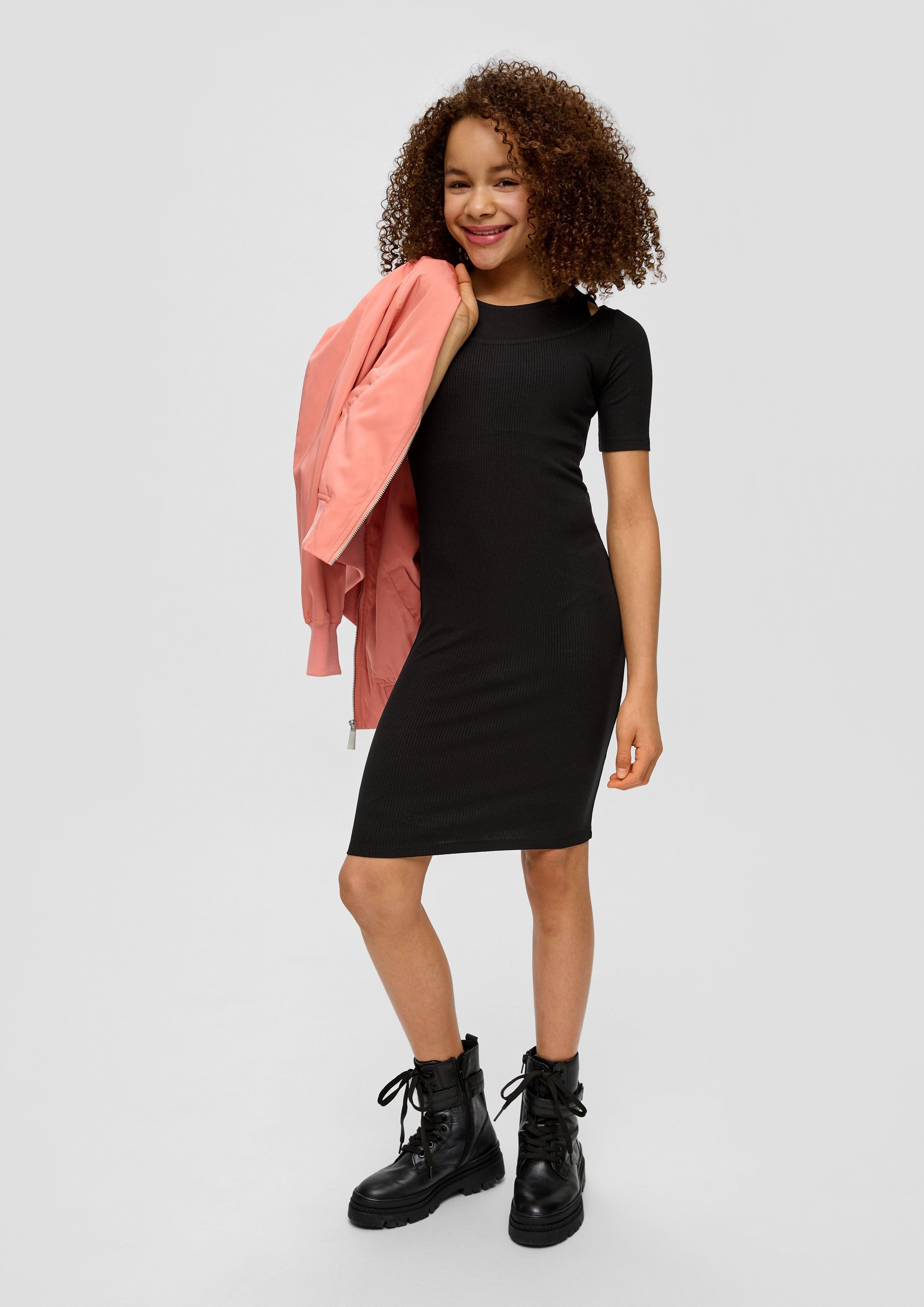 Rippkleid mit 2-in-1-Effekt  2142301-9999