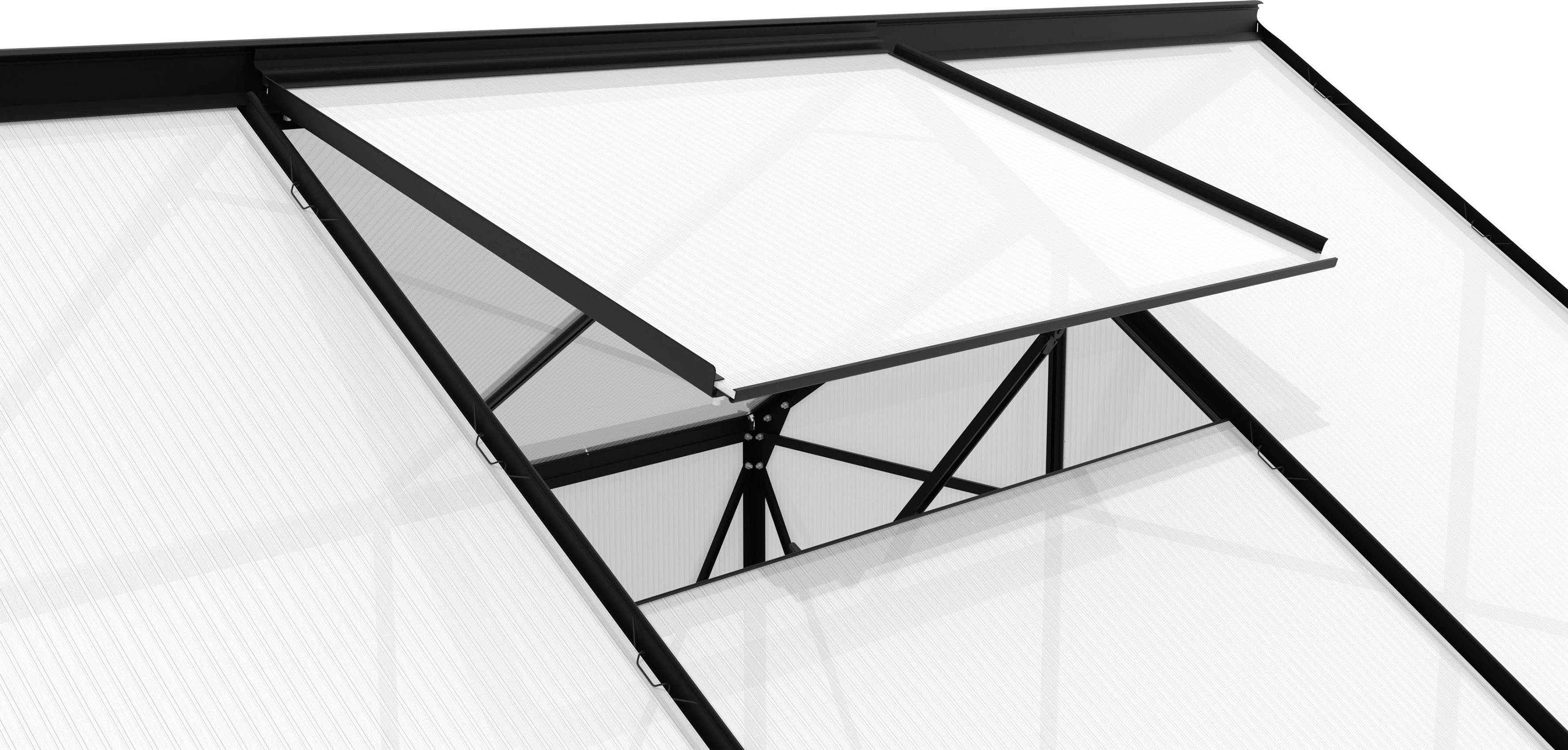 Vitavia Fenster Geeignet für: Calypso, Gewächshaus-Fensterrahmen aus Aluminium, ohne Fensterscheibe