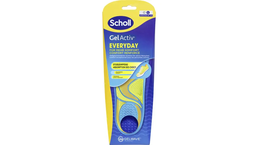 Scholl GelActiv Einlegesohlen EVERYDAY Größe L 40-46,5