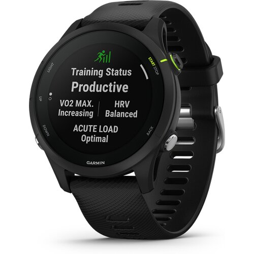 FORERUNNER® 255 MUSIC SCHWARZ MIT SCHNELLWECHSEL-SILIKONARMBAND 22 MM