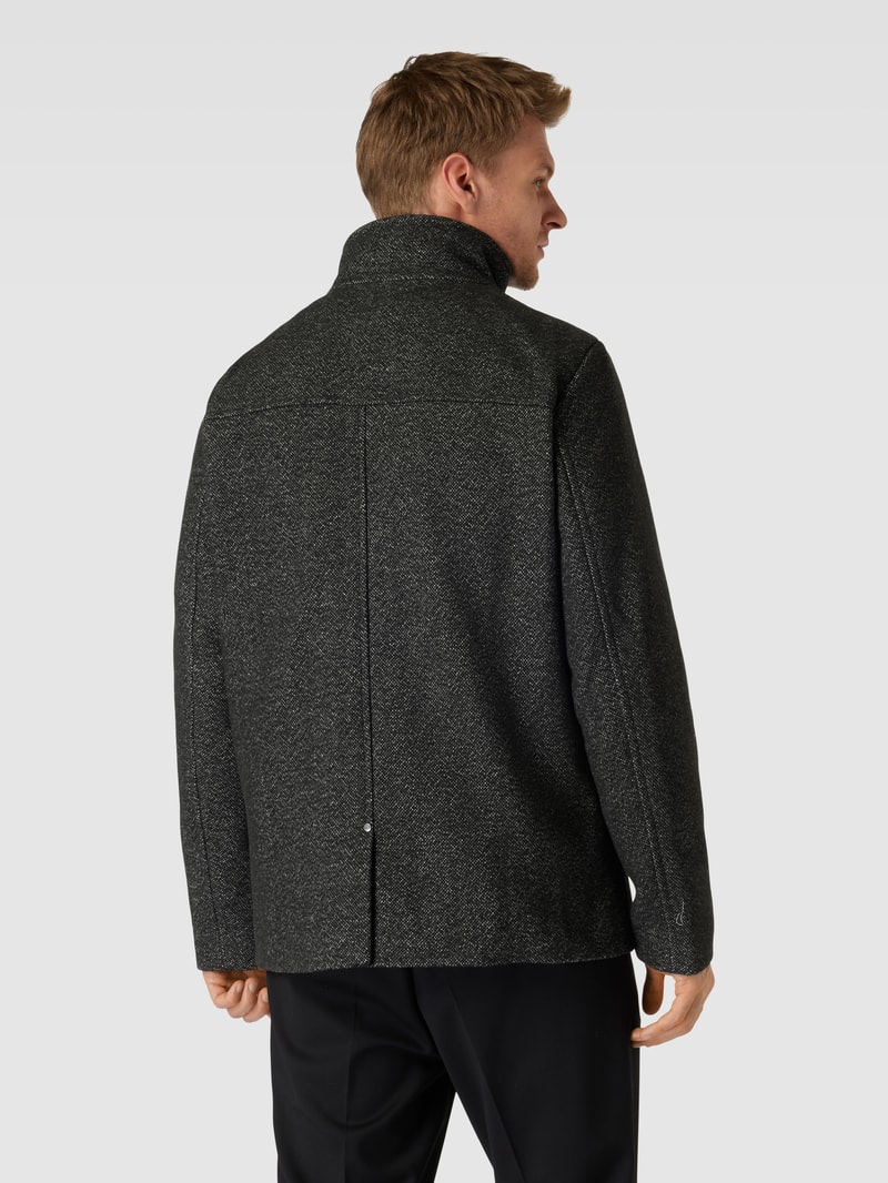 Jacke mit Stehkragen in anthrazit