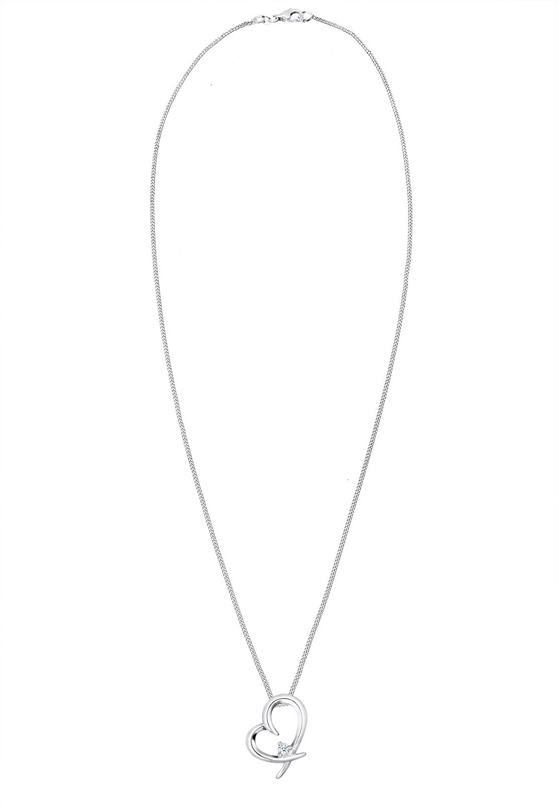 Elli DIAMONDS женски привезак са једноставним додатком и дијамантом (0,03 карата) - (925/1000) сребро
