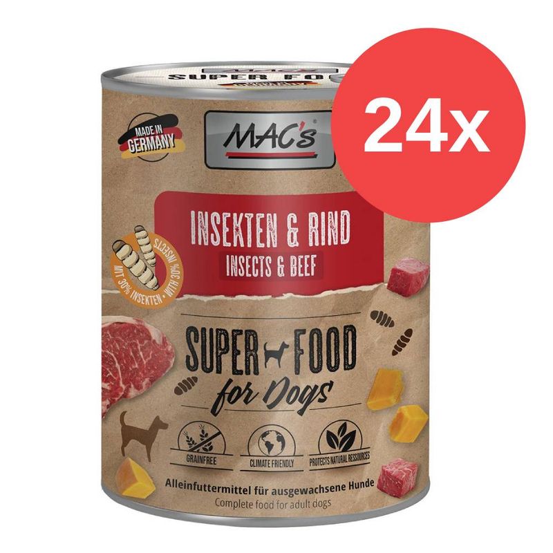 Sparpaket MAC's Nassfutter für Hunde mit Insekten 24 x 750 g