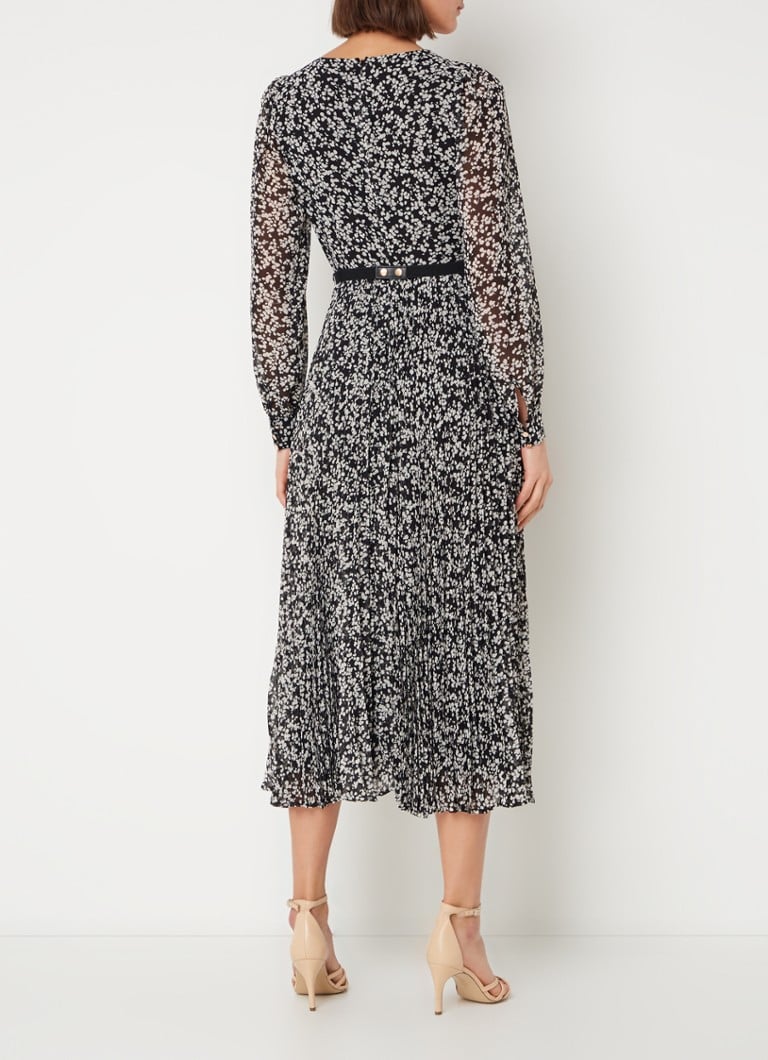 Rochie midi tunică Ayana de la Phase Eight, cu imprimeu floral și curea.