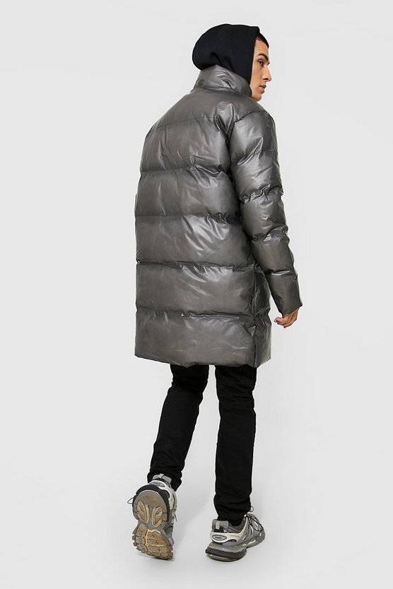 Transparente Steppjacke mit Trichterkragen