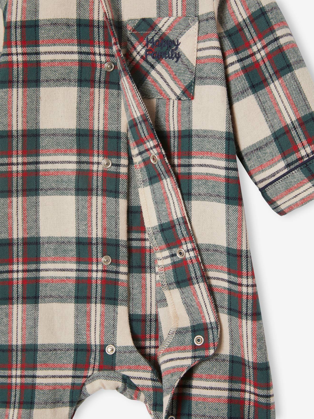 Pyjama de Noël bébé spécial capsule famille en flanelle écru