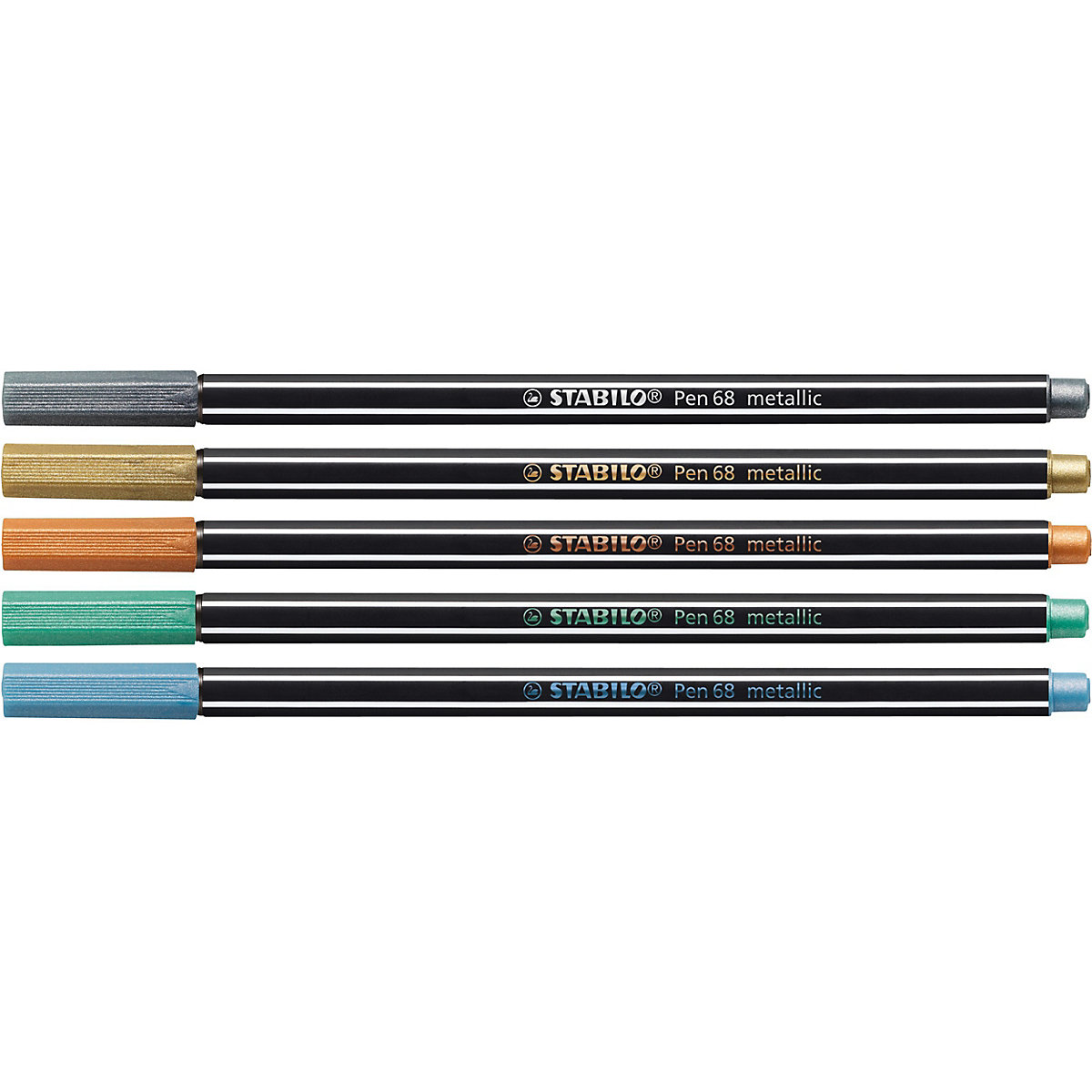 Filzstifte Pen 68 metallic, 6 Farben, Kunststoffetui