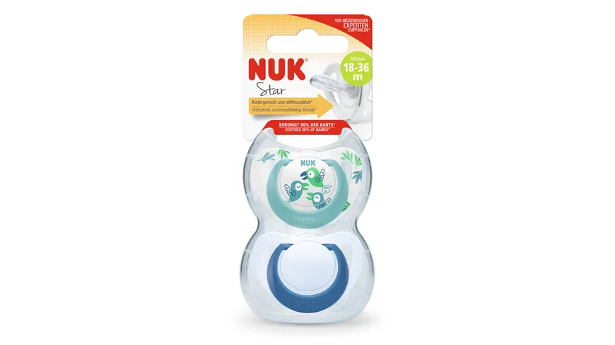 NUK Schnuller Star Silikon 18-36 Monate