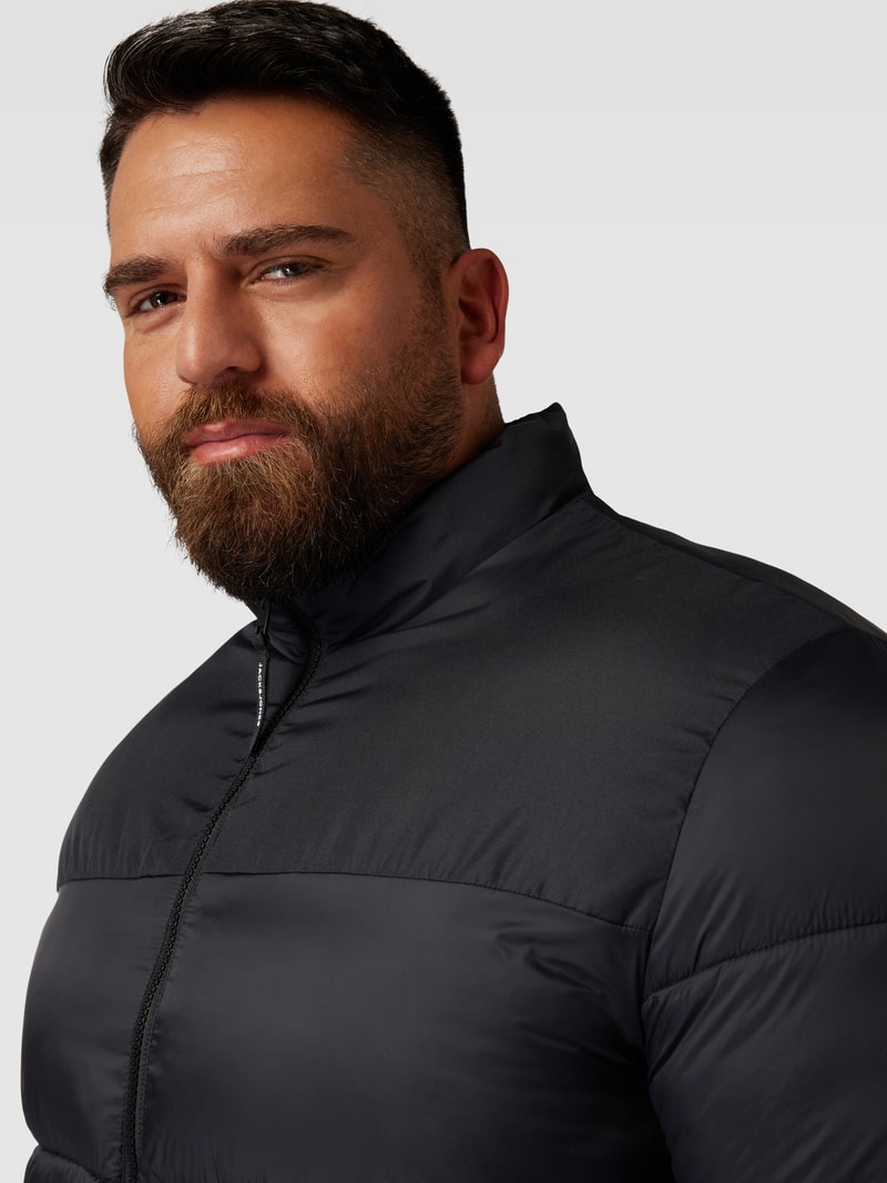 PLUS SIZE Steppjacke im Two-Tone-Design Modell 'TOBY' in schwarz