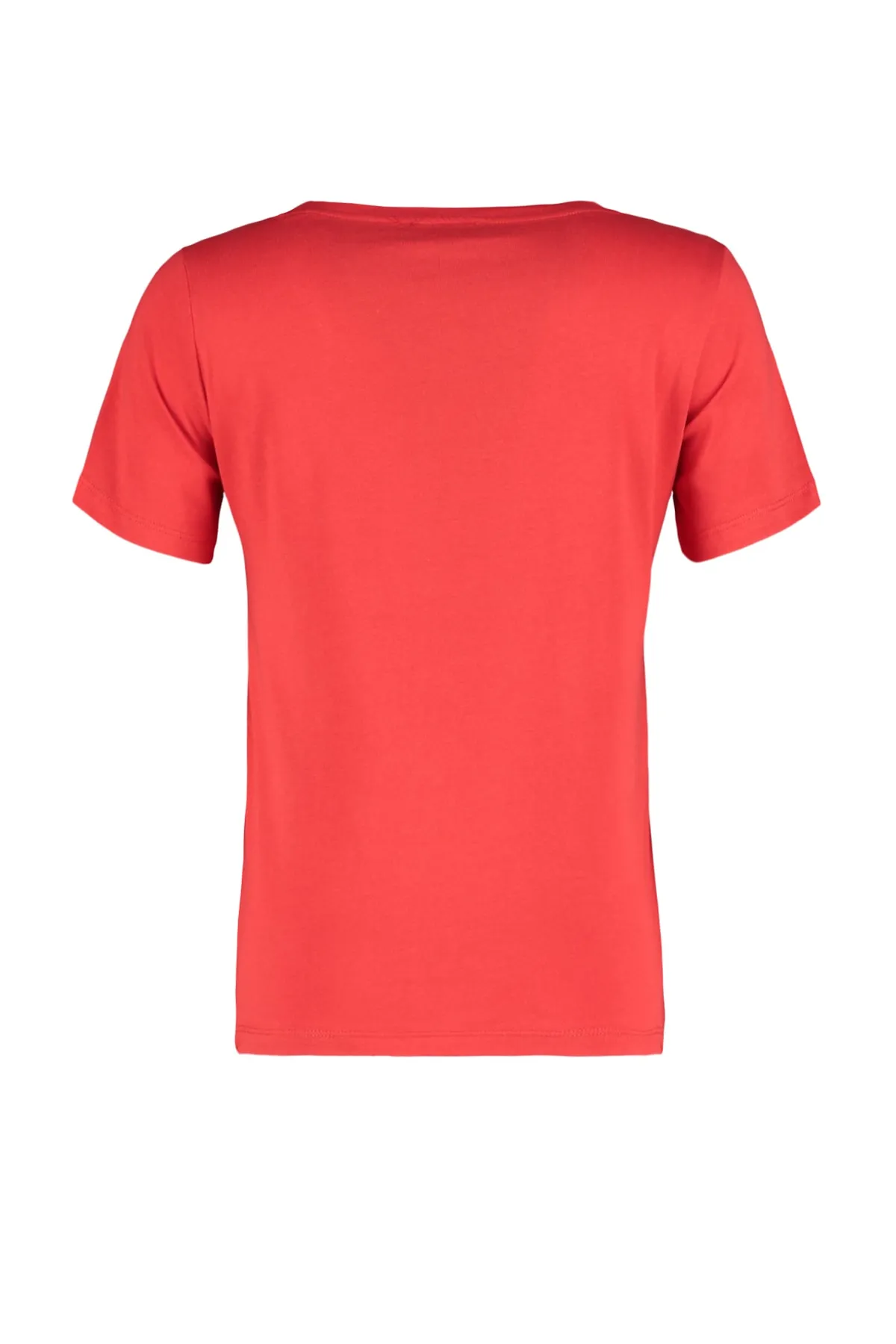 Trendyol Collection  Rotes Basic-Strick-T-Shirt mit V-Ausschnitt aus 100 % Baumwolle TWOSS23TS00001