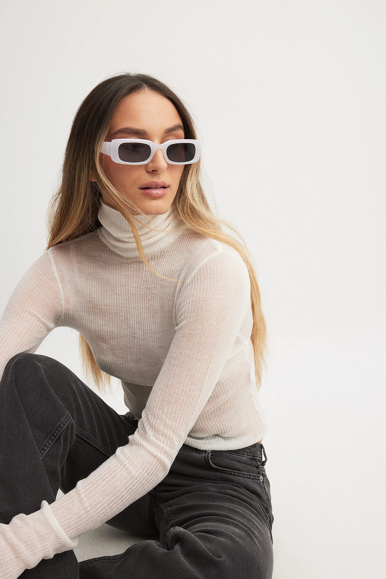 Breite Recycelte Sonnenbrille im Retro-Look
