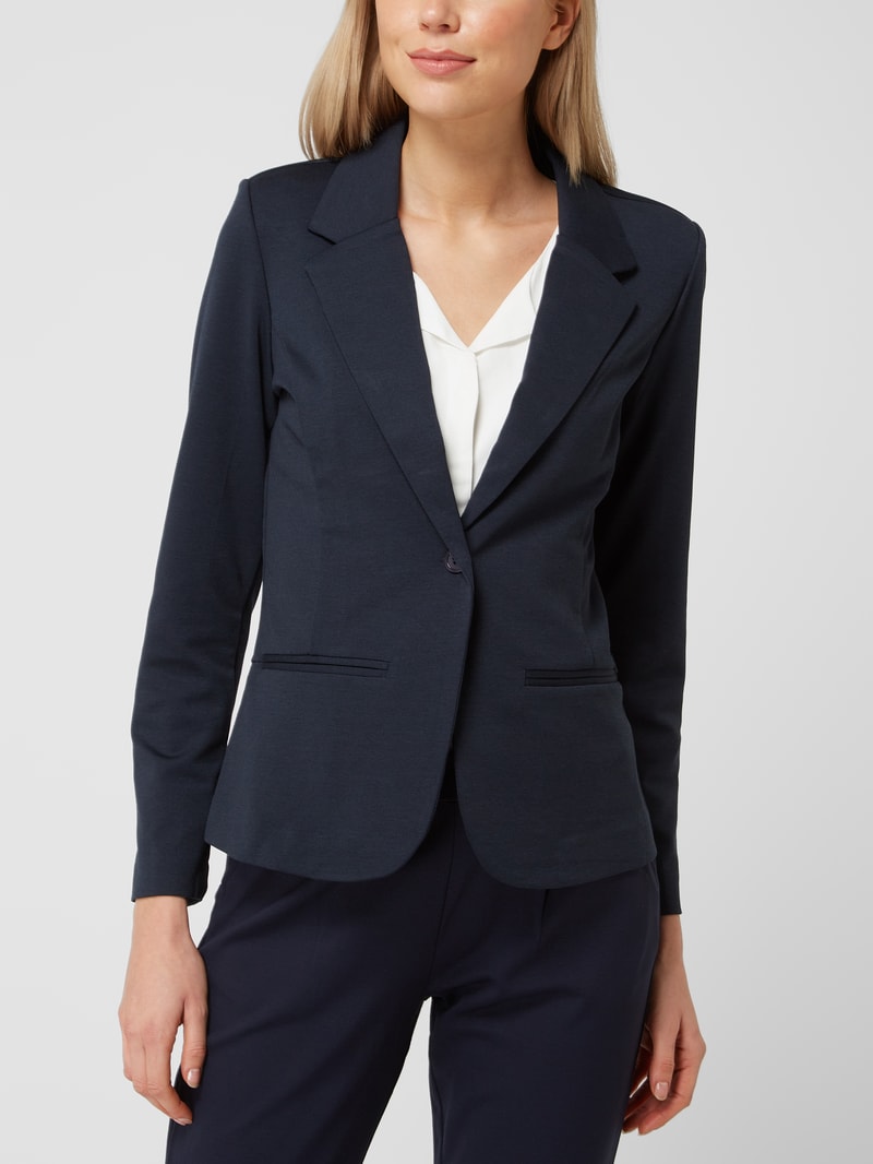 Blazer mit Reverskragen in marineblau