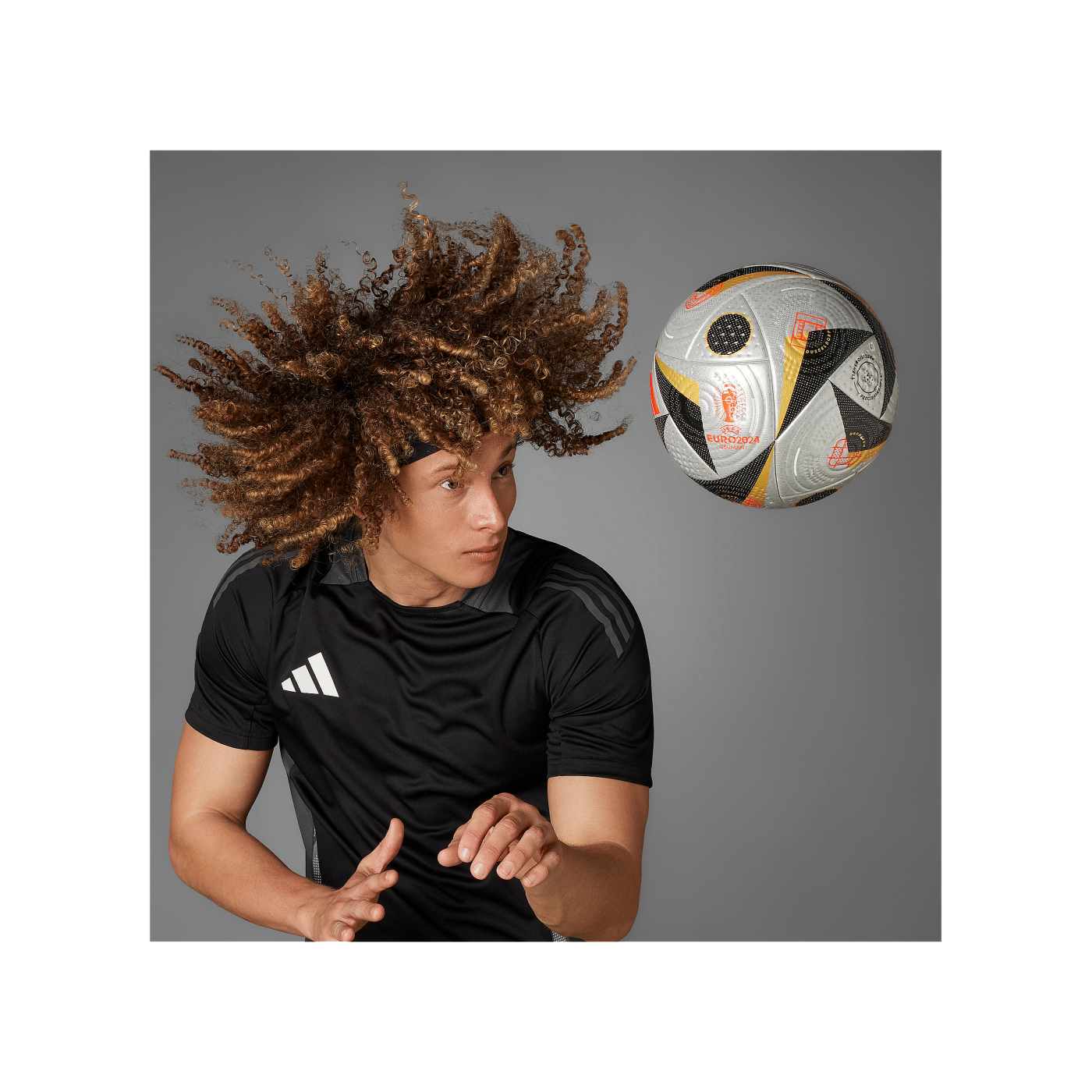 adidas Pro EM 2024 Spielball Silber