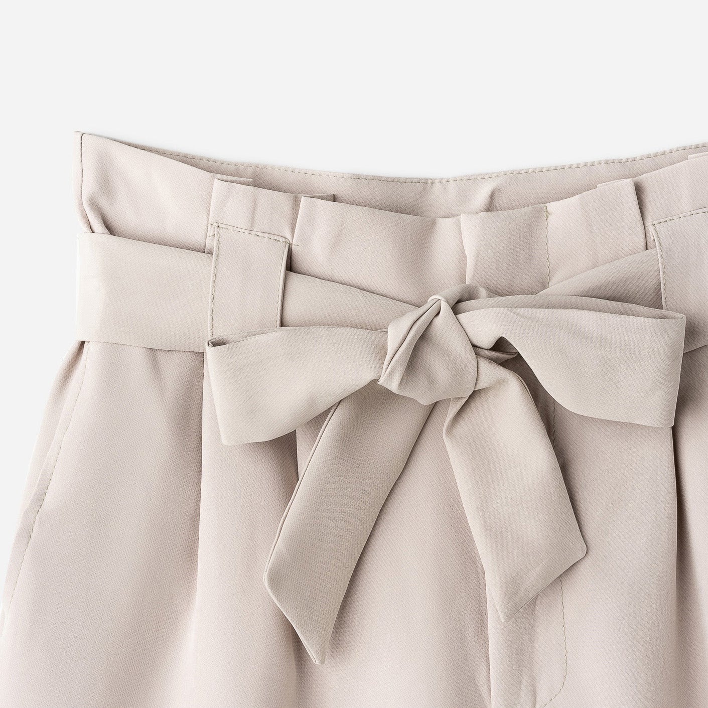 Pantalon large TEXTO beige forme paper bag