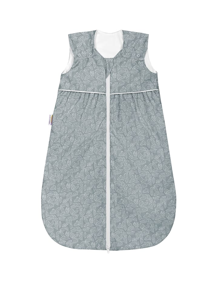 Kinderhaus Blaubär Odenwälder Sommer Schlafsack Anni light white leaves TOP in Grey günstig kaufen