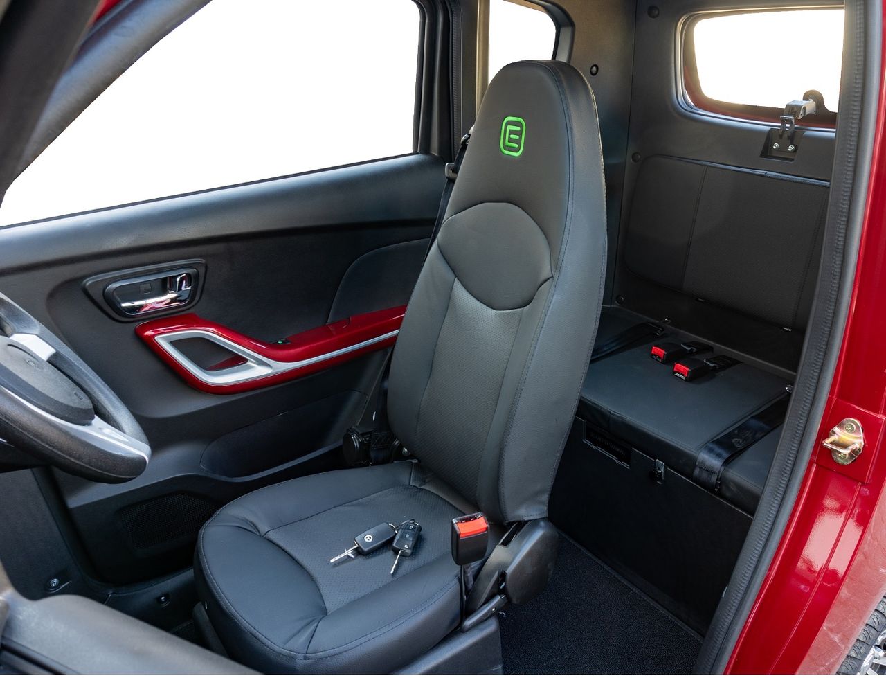 Econelo Elekrokabinenroller, Miniauto, E Mobil 2000 Watt Motor, 45 km/h NELO 4.3 Bordeaux