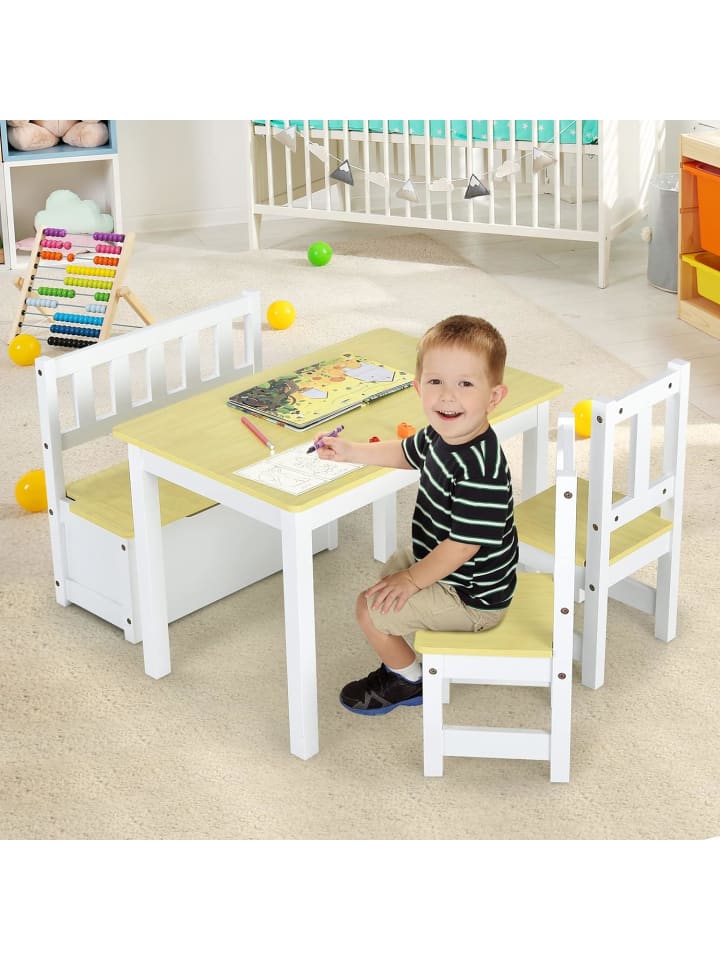 COSTWAY 4 tlg. Set Sitzgruppe in Beige günstig kaufen 70 cm