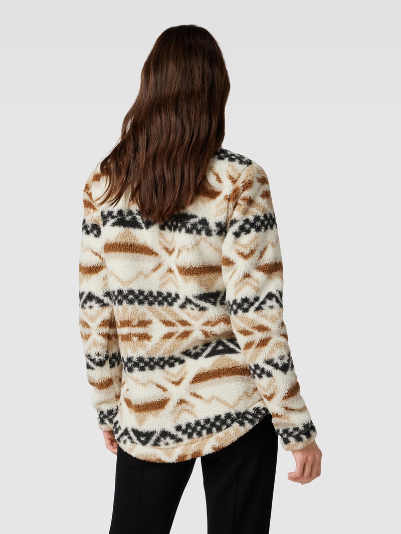 Sweatjacke mit Teddyfall Modell 'West Bend Full Zip' in beige