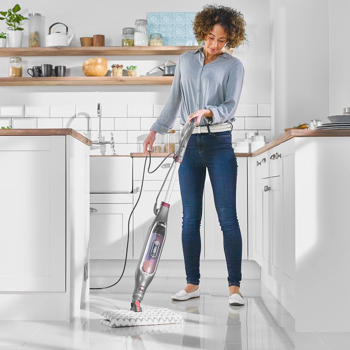 Shark Dampfmopp S6003EU, 1200 W, automatische Dampfregulierung, 0,35l