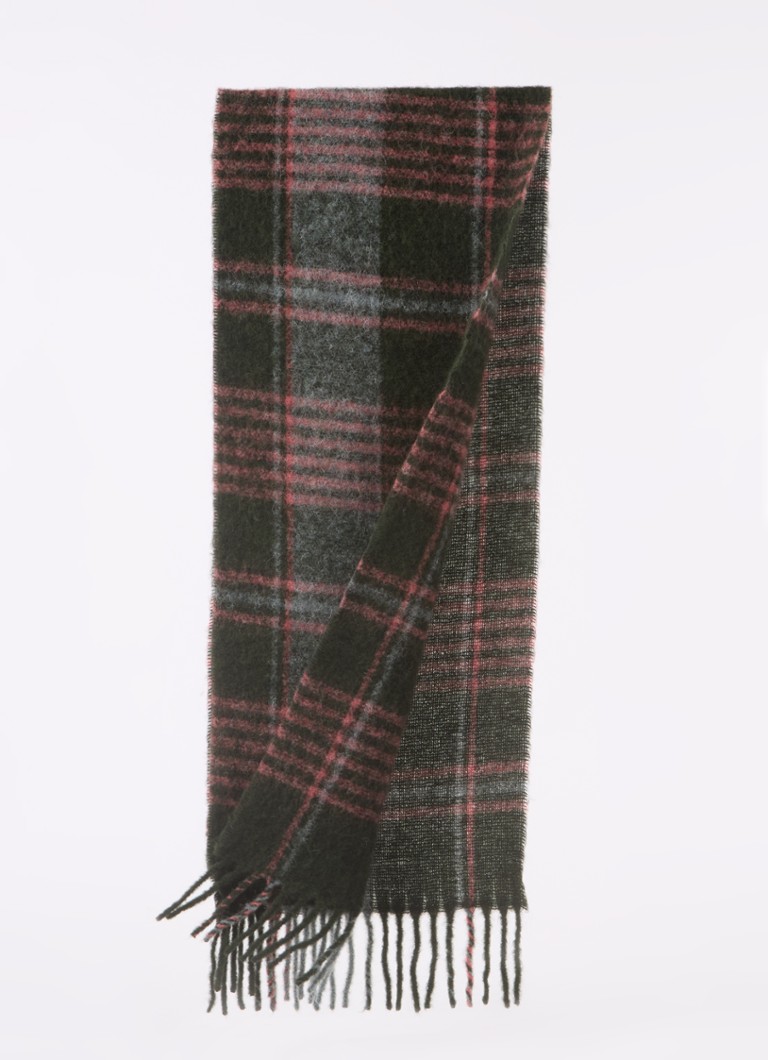 Eșarfă Benetton Plaid din amestec de lână alpaca, 200 x 28 cm
