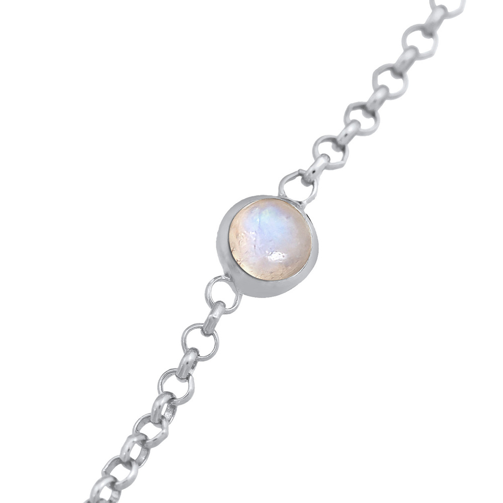 Elli Elli Bracelet Femmes Solitaire symbole d'infini avec Pierre de Lune en Argent Ste Bracelet