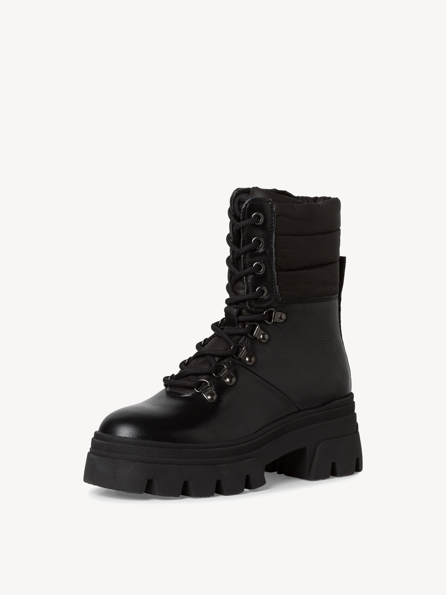 Bottine en cuir - noir