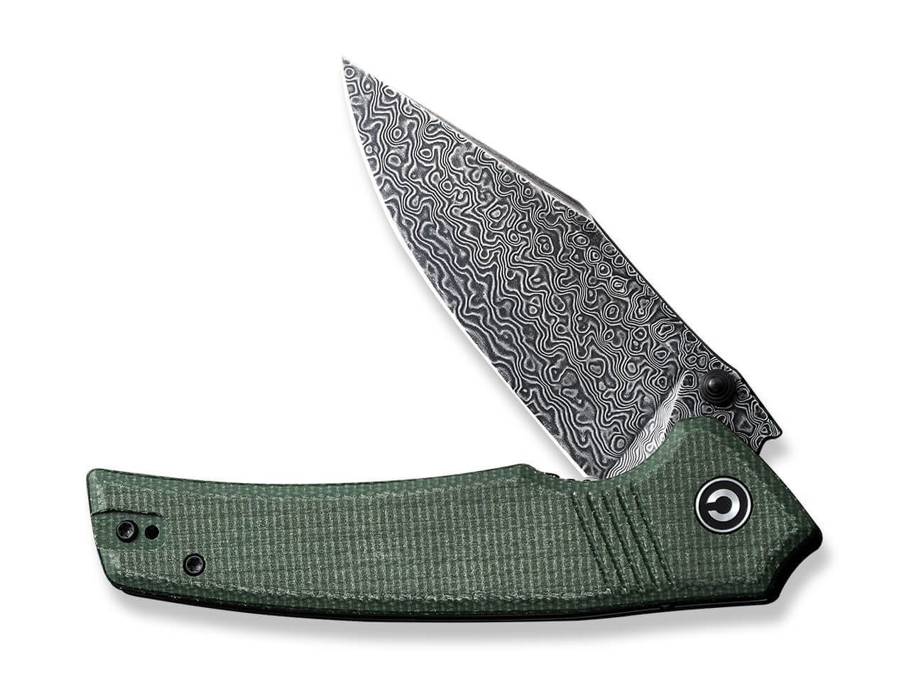 Tranquil Micarta Green Damascus