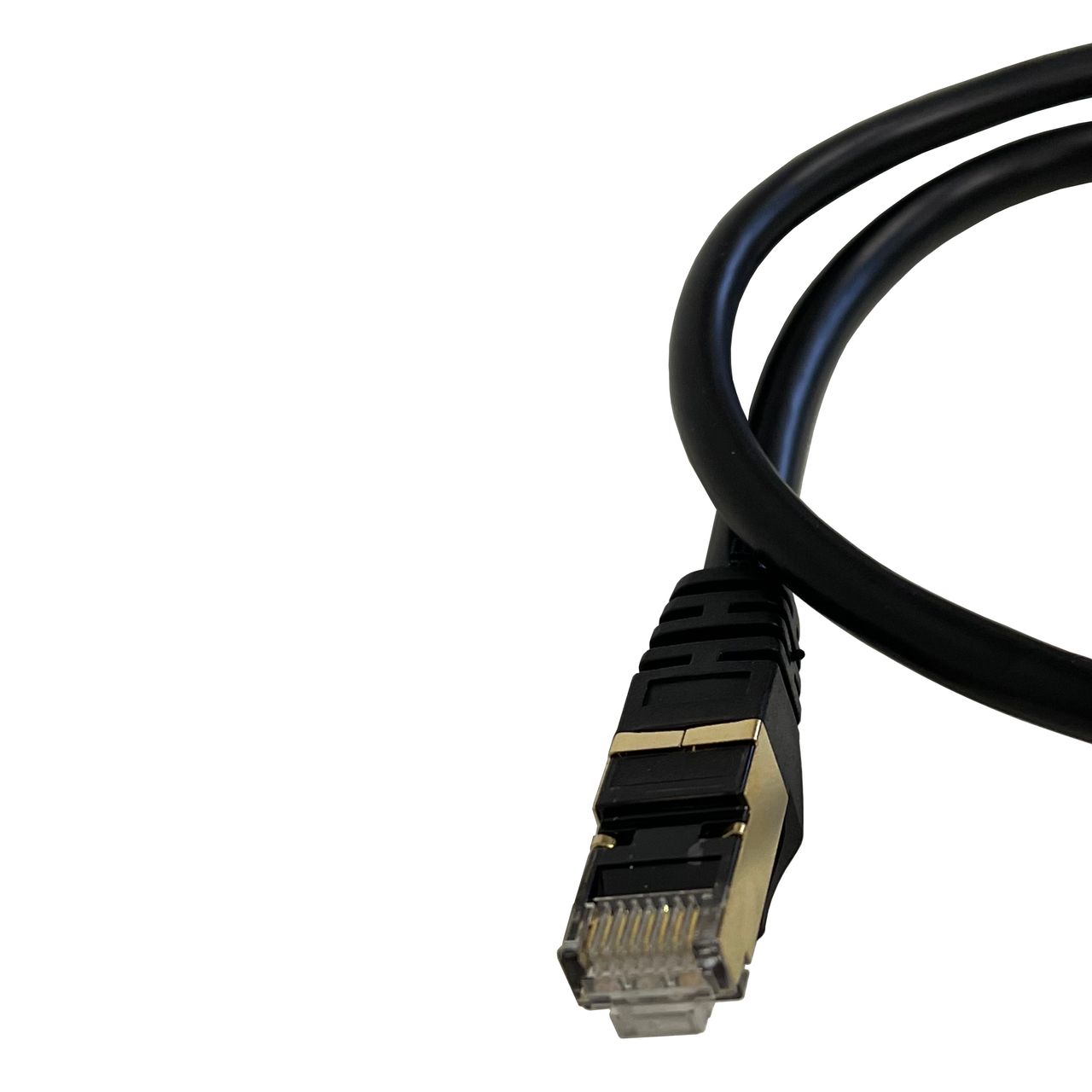 Vago-Tools CAT7 Patchkabel Netzwerkkabel schwarz 20m rund