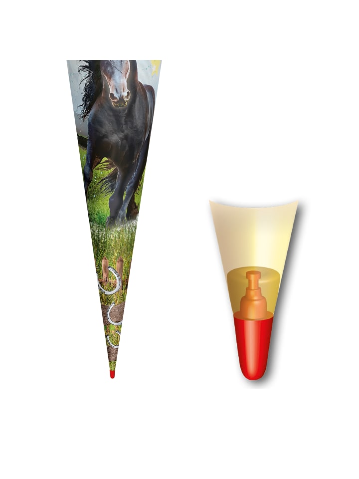 ROTH Schultüte groß Power Horse 70 cm in Grün günstig kaufen onesize